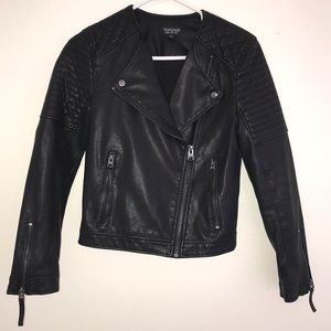 Black leather jacket